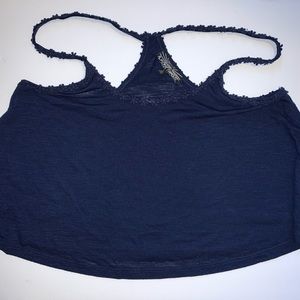 Almost Famous Navy Blue Crop Top